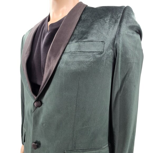Harry Potter Wizarding World Slytherin 40R Mens Green Velvet Jacket - Picture 1 of 11